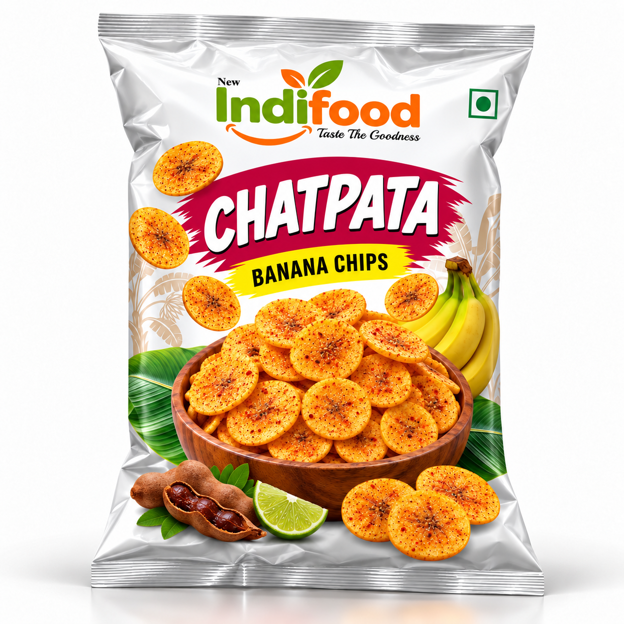 New Indifood Chatpata banana chips packaging concept