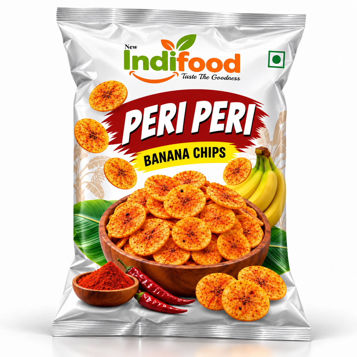 New Indifood Peri Peri banana chips packaging concept